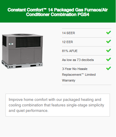 Packaged Products Constant Comfort™ Series 2